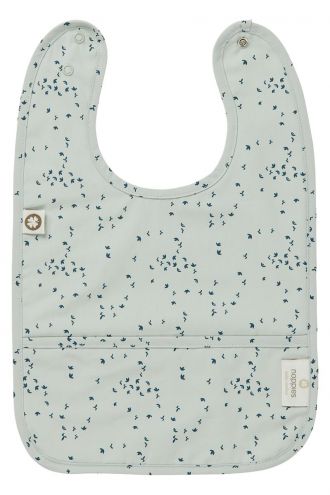 Noppies Slabbetje Botanical bib - Puritan Gray