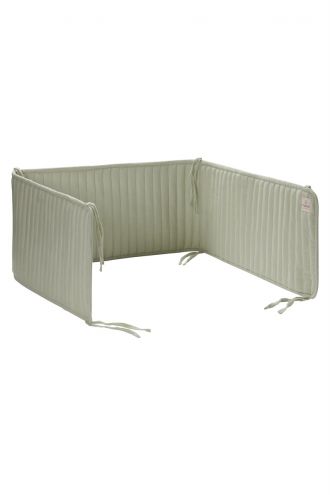 Boxbumper Quilted bed bumper cot - Puritan Gray