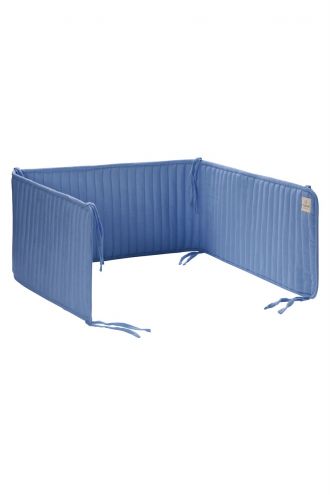 Noppies Playpen bumper Quilted bed bumper cot - Colony Blue