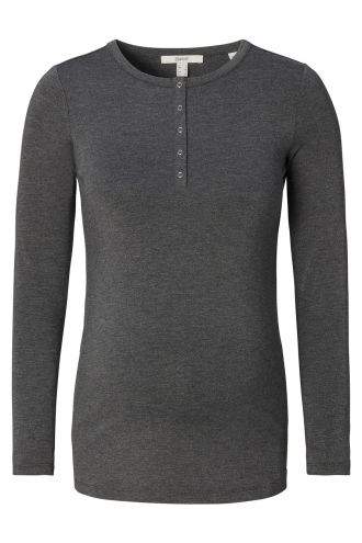 Haut lounge à longues manches de grossesse - Charcoal Grey