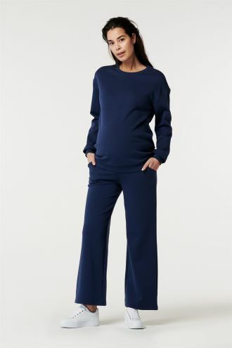 Noppies Umstands-Loungehose Pyjama Hose Damen Umstandsmode Nachtwäsche 20555 20550 20565 S, C165 - Dark Blue 