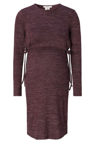 Jurk met voedingsfunctie - Plum Brown