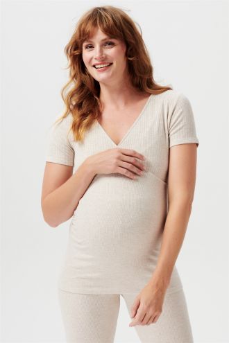 Noppies Nursing t-shirt Anlo - Oatmeal