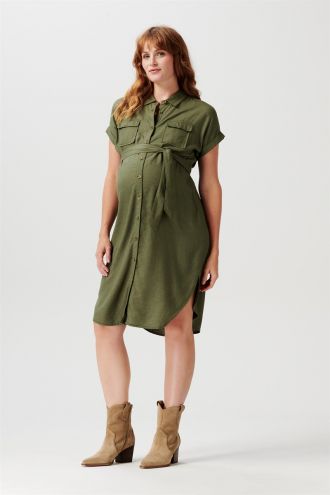 Noppies Nursing dress Belem - Dusty Olive