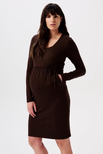 Noppies Still-Kleid Gaja nursing bi-stretch dress - Coffee Bean