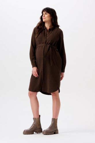 Noppies Nursing dress Epworth - Coffee Bean