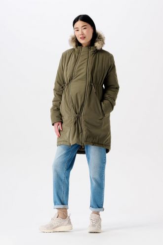 Noppies Umstandsjacke Winter Frankfurt 3-way - Dusty Olive