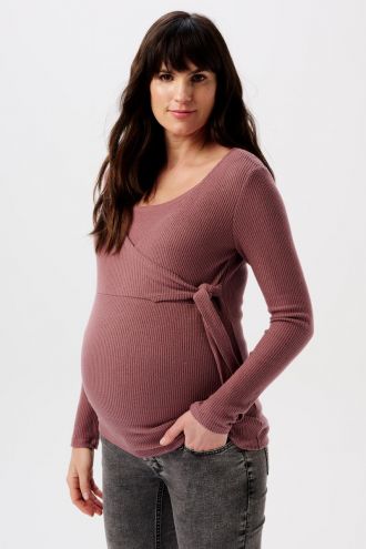 Noppies Voedingsshirt Elin ultra soft nursing top - Rose Taupe