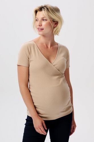 Noppies Maternity T-shirt d'allaitement Sanson - White Pepper