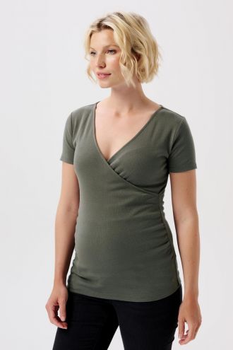 Noppies Voedings t-shirt Sanson - Olive