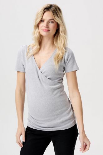 Noppies T-shirt d'allaitement Sanson - Grey Melange