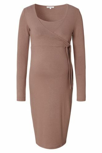 Jurk met voedingsfunctie Asa - Deep Taupe