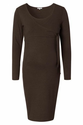 Nursing dress Asa - Coffee Bean