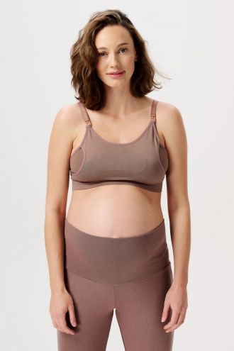 Noppies Nursing bra seamless pumping Mae Sensil® Breeze - Deep Taupe