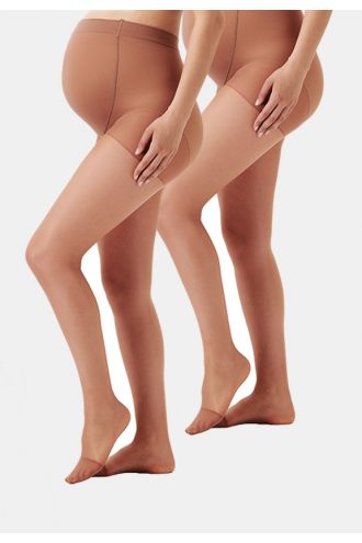 Noppies Tights 2-Pack maternity tights 20 Den - Nude