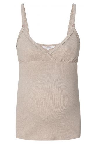 Pyjamatop met voedingsfunctie Maja - Taupe Melange