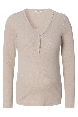 Pyjamatop met voedingsfunctie Amala - Taupe Melange