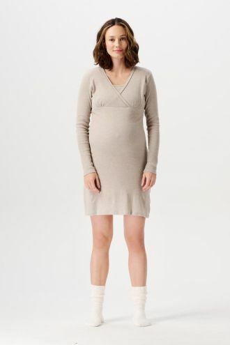 Noppies Still-Nachtkleid Alisa - Taupe Melange