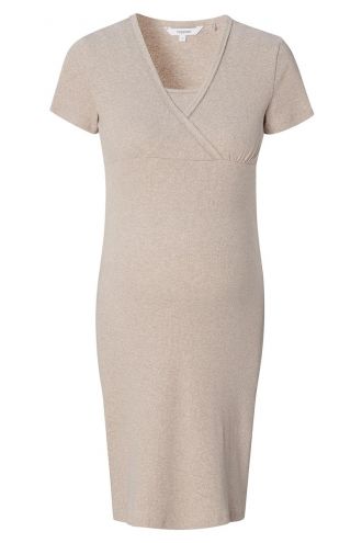 Nachtjapon met voedingsfunctie Tami - Taupe Melange