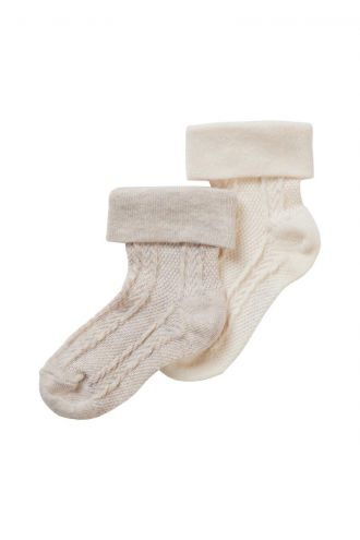 Noppies Socks (2 pairs) Carlton - Oatmeal