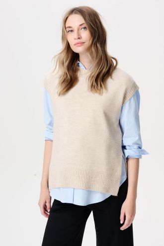 Noppies Maternity Trui Antonio - Light Sand