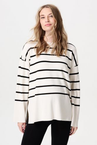 Noppies Maternity Pull d'allaitement Jair - Cream Stripe