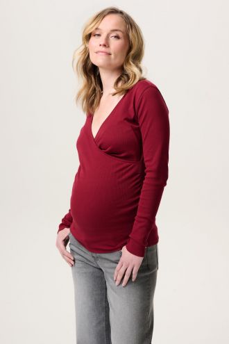 Noppies Maternity T-shirt d'allaitement Sara - Tibetan Red