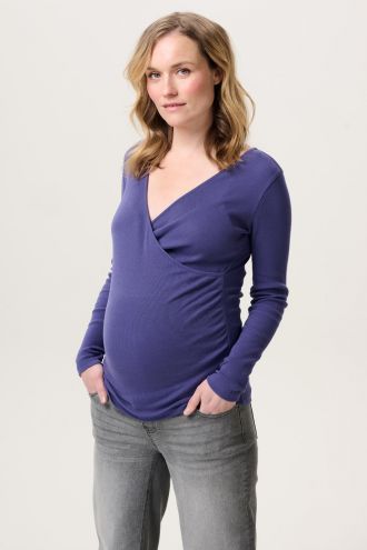 Noppies Maternity T-shirt d'allaitement Sara - Skipper Blue