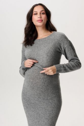 Noppies Maternity Pull d'allaitement Mandal - Light Grey Melange