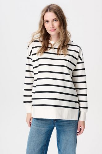 Noppies Maternity Pull d'allaitement Pepe - Cream Stripe