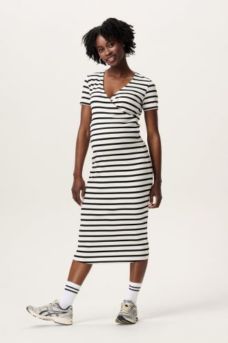 Noppies Maternity Still-Kleid Soiree - Cream Stripe