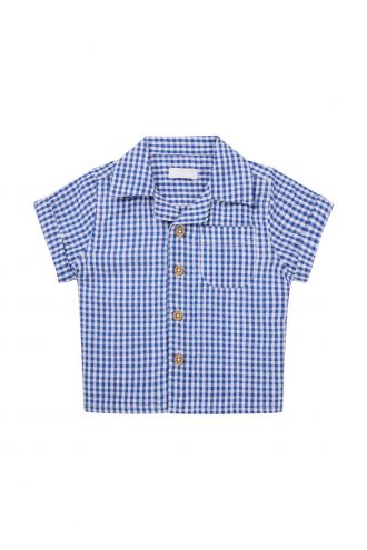 Noppies Baby T-shirt Osnabruck - Check pattern Medium blue