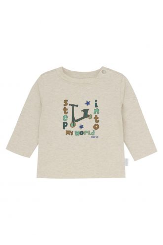 Noppies Baby Longsleeve Stonewood - Oatmeal Melange