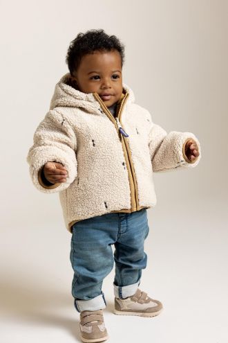 Noppies Baby Manteau d'hiver Ordway - Reversible - Minimal Pattern Med.blue