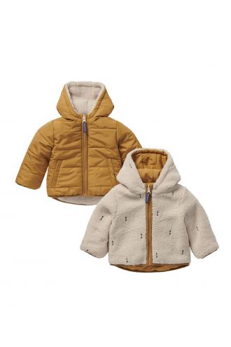 Noppies Baby Manteau d'hiver Ordway - Reversible - Minimal Pattern Med.blue
