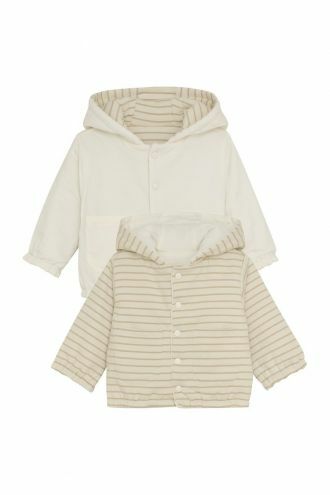 Noppies Baby Vest Neddie - Reversible - Stripe pattern Off white