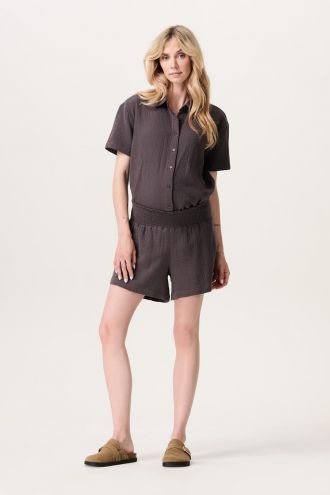 Noppies Maternity Umstandsshorts relaxed fit under the belly - Forged Iron