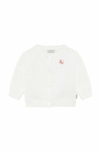 Noppies Baby Vest Cardigan LS - Egret