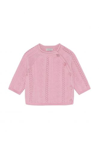 Noppies Baby Vest Cardigan LS - Pink Nectar