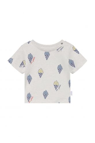 Noppies Baby T-shirt all over print - Oatmeal Melange