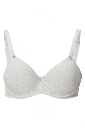 Soutien-gorge d'allaitement rembourré Cotton Melange - Grey Melange