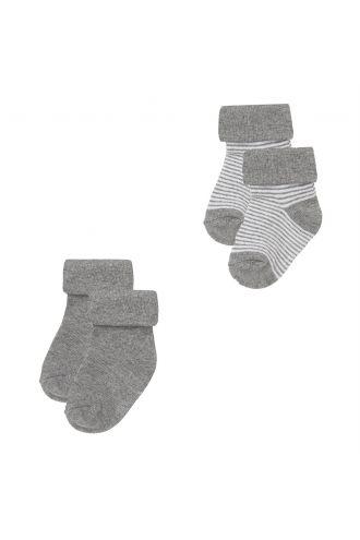 Noppies Socks (2 pairs) Guzzi - Anthracite Melange