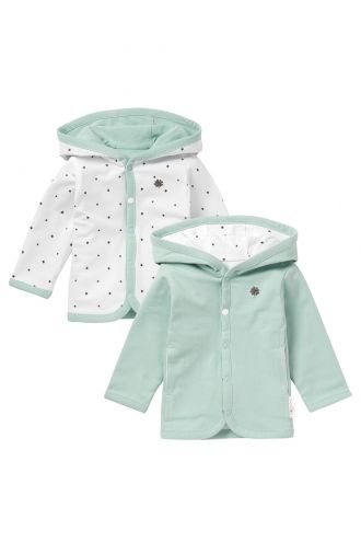 Noppies Strickjacke Nusco - Reversible - Grey Mint