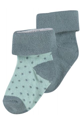  Socks (2 pairs) Dot - Dark Green