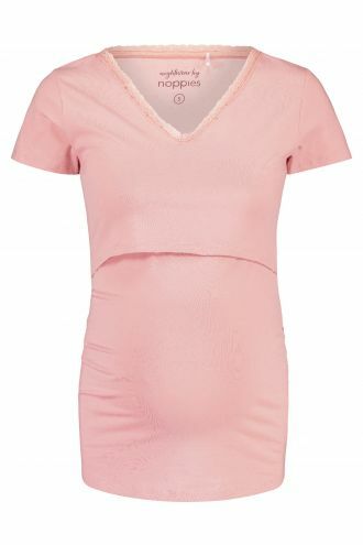 Noppies Nursing pyjama shirt Floor - Silver Pink