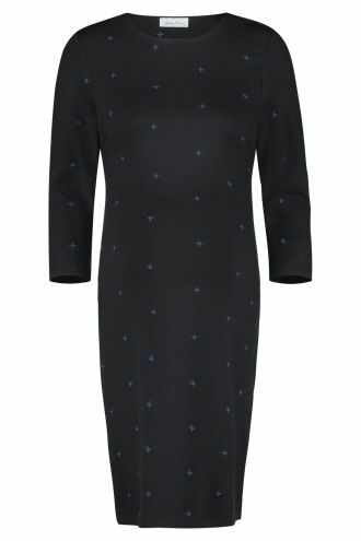 Queen Mum Dress 7/8 sleeve - Black