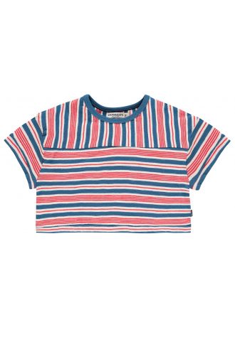 IMPS&ELFS T-shirt El Paso - Blue Red Stripe