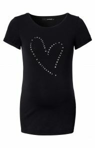  T-shirt Text Heart - Black