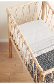 Noppies Crib blanket Teddy Fancy Dot 75x100 cm - Forged Iron