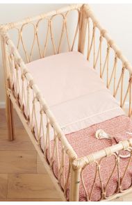 Noppies Crib blanket Teddy Fancy Dot 75x100 cm - Brick Dust